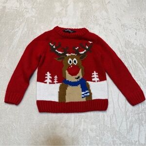 4/20$ Toddler red reindeer sweater size 3T